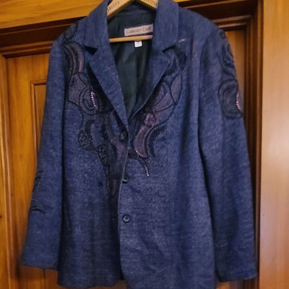 Coldwater Creek Embroidered Blazer